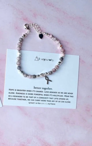 Hope Breast Cancer Ribbon bracelet