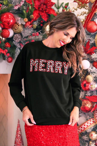 PREORDER- Merry Leopard Luxe Pullover