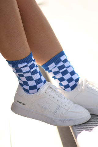 Checkered Game Day Socks