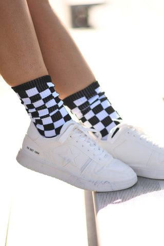 Checkered Game Day Socks