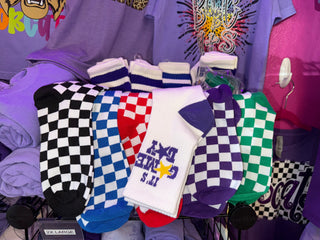 Checkered Game Day Socks