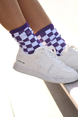 Checkered Game Day Socks