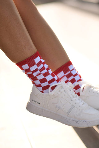 Checkered Game Day Socks