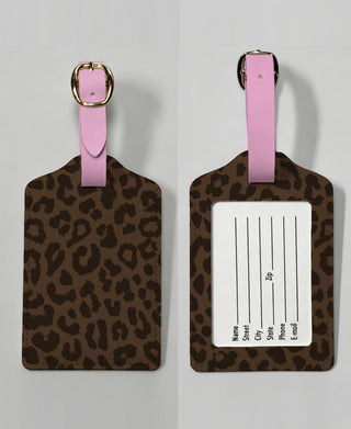 PREORDER- Jet Set Luggage Tag- Coco Leopard