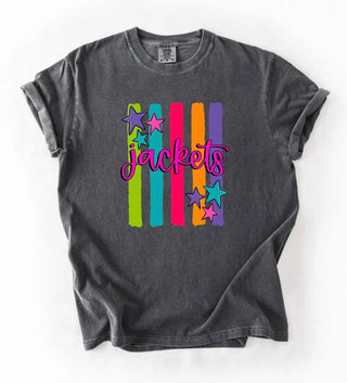 Rainbow Stripe Mascot Graphic Tee-- ADULT SIZES
