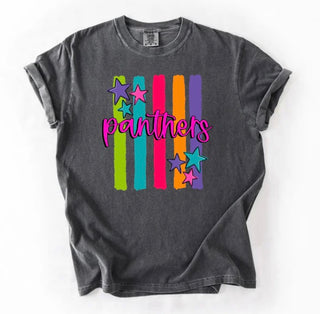 Rainbow Stripe Mascot Graphic Tee-- ADULT SIZES
