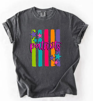 Rainbow Stripe Mascot Graphic Tee-- ADULT SIZES
