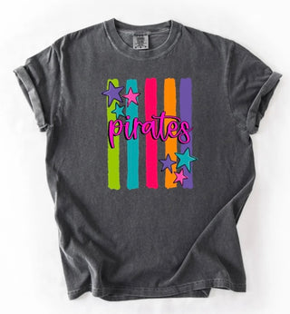 Rainbow Stripe Mascot Graphic Tee-- ADULT SIZES