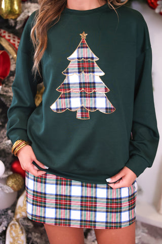 PREORDER- Plaid Christmas Tree Pullover