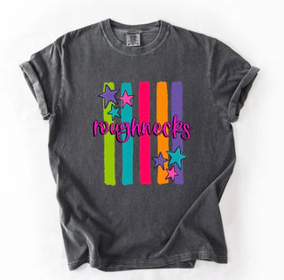 Rainbow Stripe Mascot Graphic Tee-- ADULT SIZES