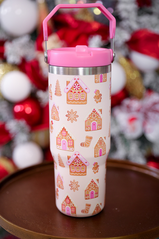 Gingerbread Wonderland Travel Tumbler