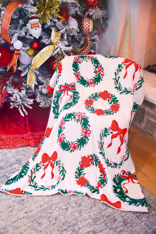PREORDER- Ribbon Wreath Blanket