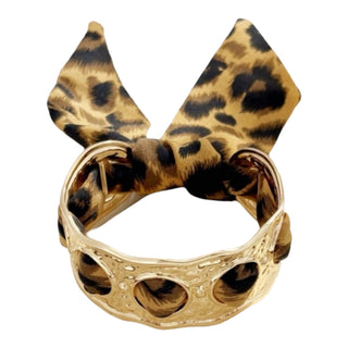 Scarf Bracelet - Brown Leopard