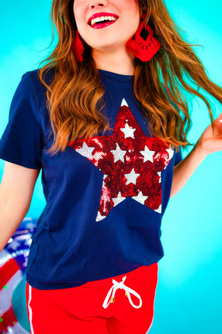 Stars And Sparklers Sequin Top