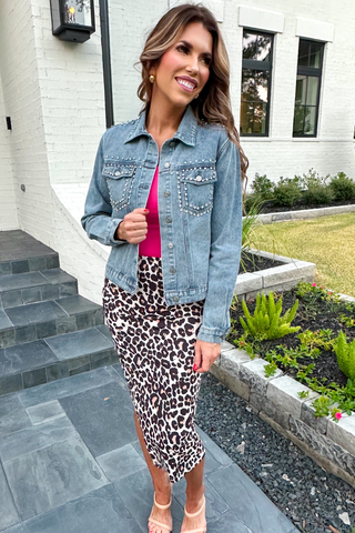 Stevie Rhinestone Denim Jacket