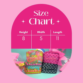 Vibrant Travel Makeup Bag- Vacay, Beauty, Travel