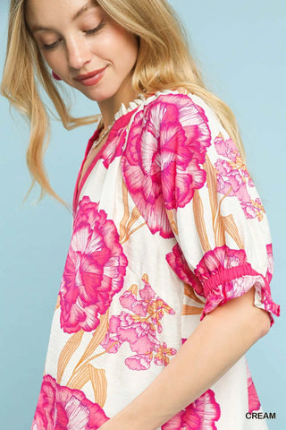 Umgee Pink Floral Top