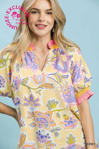 Umgee honey floral top