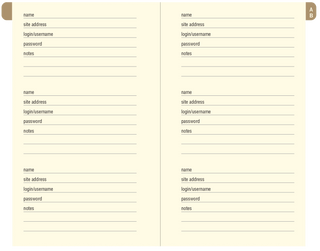 Watercolor Sunset Internet Address & Password Logbook