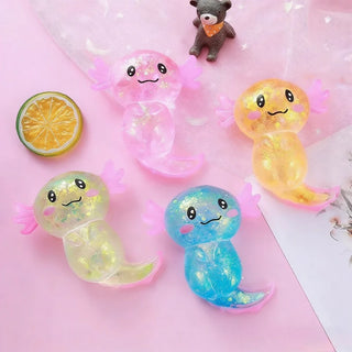 Axolotl Glitter Squishy- IN STOCK