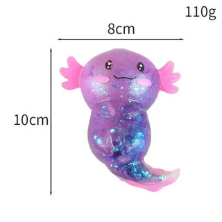 Axolotl Glitter Squishy- IN STOCK