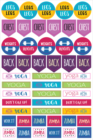 Essentials Health & Fitness Planner Stickers