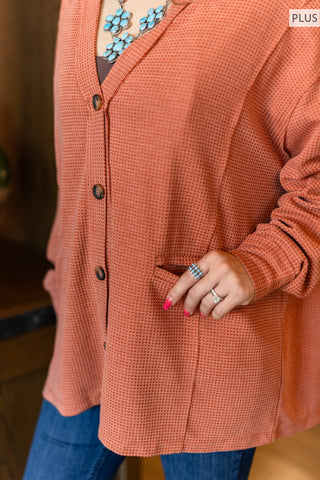 PLUS SIZE Two-Tone Charm Cardigan: Jewel Green