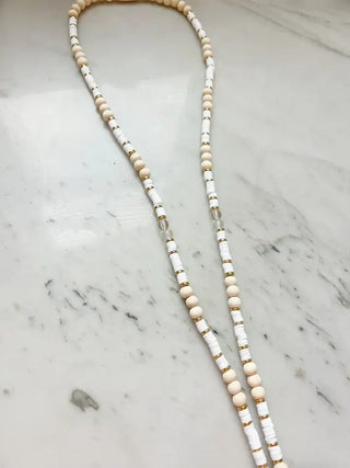 The Neutral Pallette Fully Beaded Lanyard