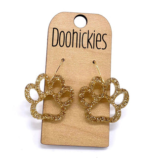 1" Bobcat Paw earrings