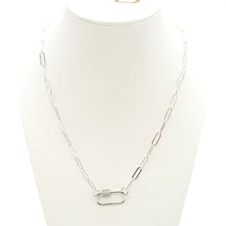 Ashley Silver Necklace with caribner