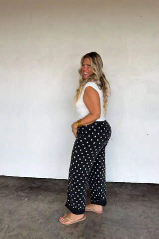 PREORDER- Blakely Black Polka Dot Jeans