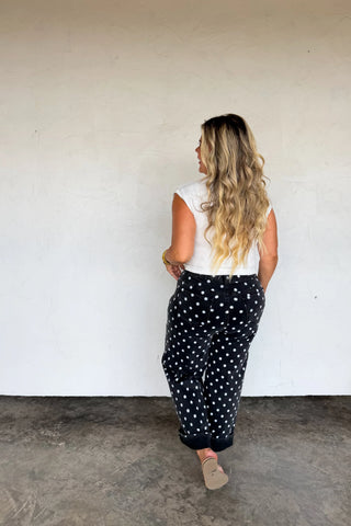 PREORDER- Blakely Black Polka Dot Jeans