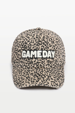 GAMEDAY Chenille Patch Leopard Baseball Cap: Leopard
