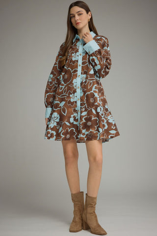 Entro Chocolate & Blue dress