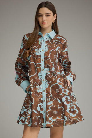 Entro Chocolate & Blue dress