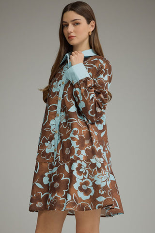 Entro Chocolate & Blue dress