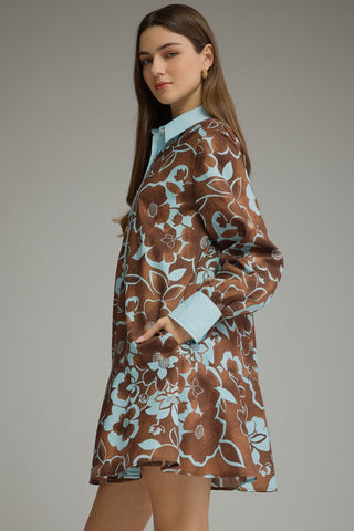 Entro Chocolate & Blue dress