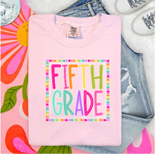 Grade Level framed graphic tees