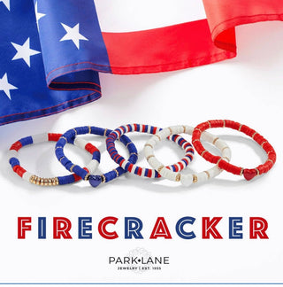 Park Lane Firecracker Bracelet Set, Patriotic Colors