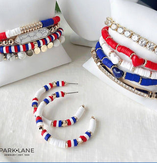 Park Lane Firecracker Bracelet Set, Patriotic Colors