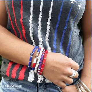 Park Lane Firecracker Bracelet Set, Patriotic Colors