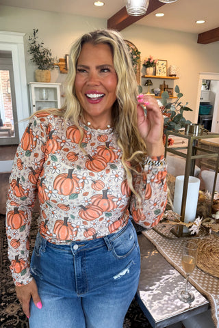 PREORDER- Blakely Harvest Bloom Mesh Top